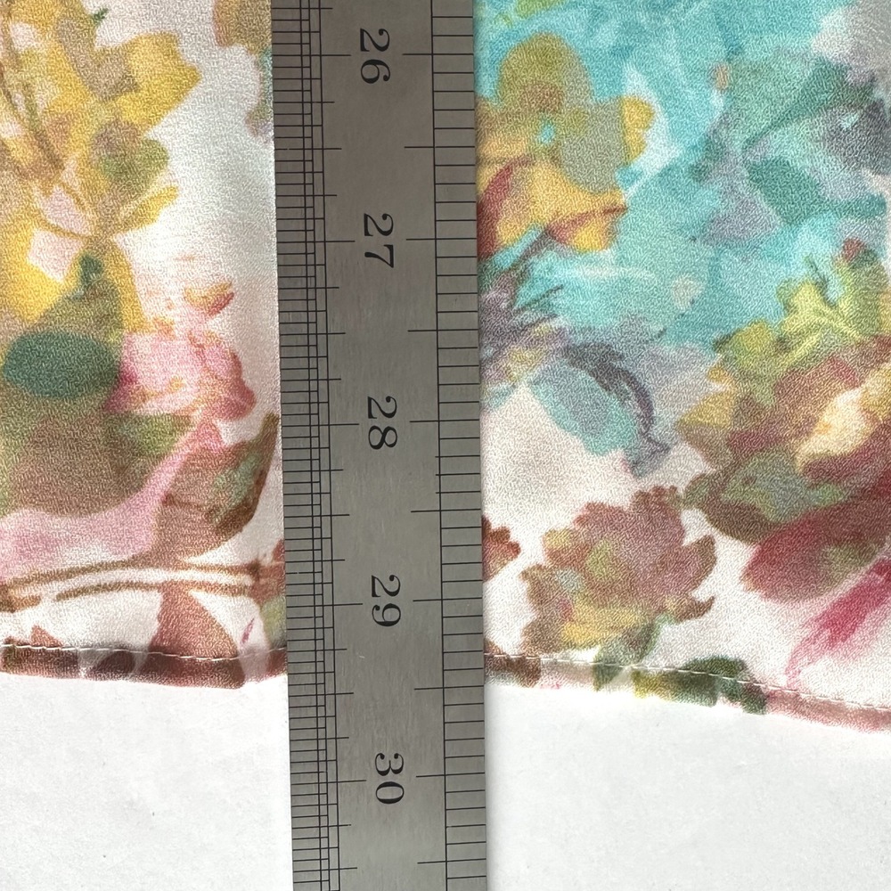 Peck &‎ Peck Floral Watercolor Button Down Roll Tab Sleeve Tunic XL Lagenlook - Picture 6 of 10